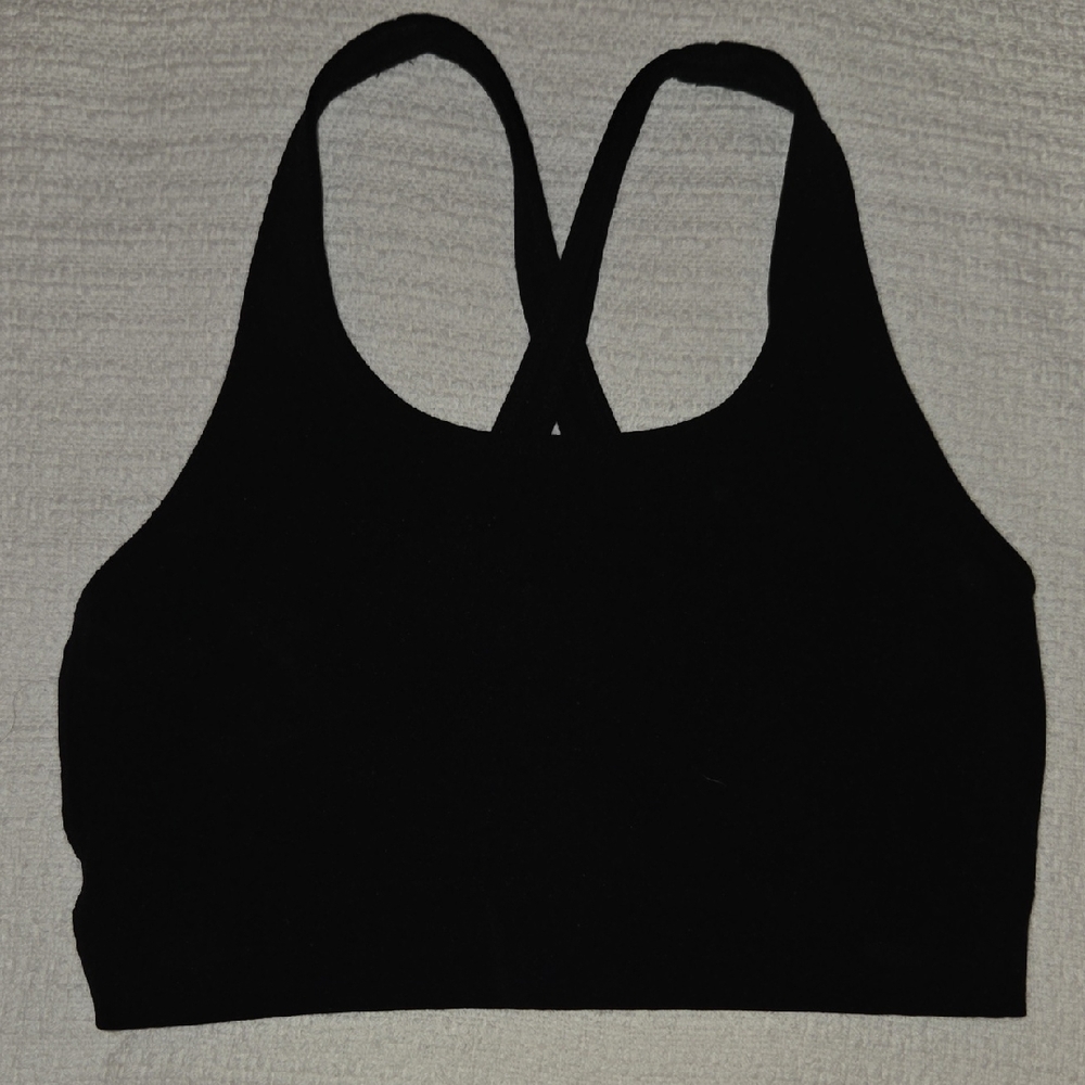 Fabletics Black Cross-Back Sports Bra
